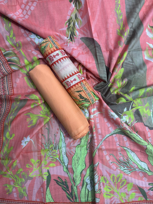 ZAMAN D-26 PRINTED UNSTITCHED 3PCS COLLECTION