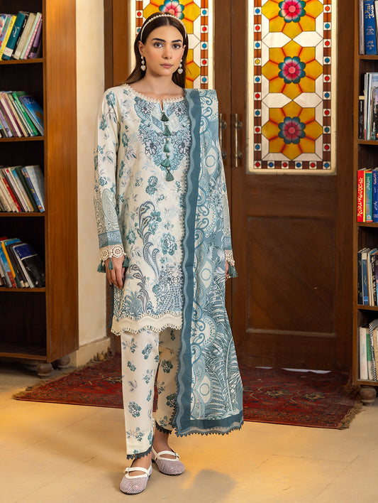Saya 3 PCs Unstitched Lawn Collection D.No :-02