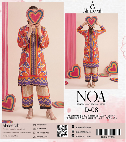 Almeerah - NOA 2 Pcs Unstitched collection Design No 8