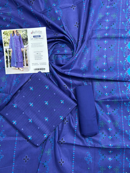Saya 3 Piece Premium Lawn Collection D.C:U01-26084-P03AW