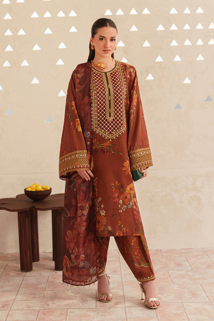 Baroque Brown 3PC Emb Lawn