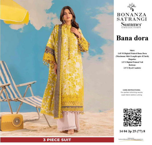 BONANZA DORIA LAWN UNSTITCHED 3 PIECE ⚡👌💜