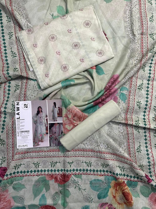 ZELLBURY Unstitched Lawn Collection 2026 Design # WUS26X30825