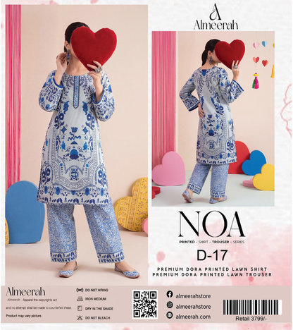 Almeerah - NOA 2 Pcs Unstitched collection Design No 17