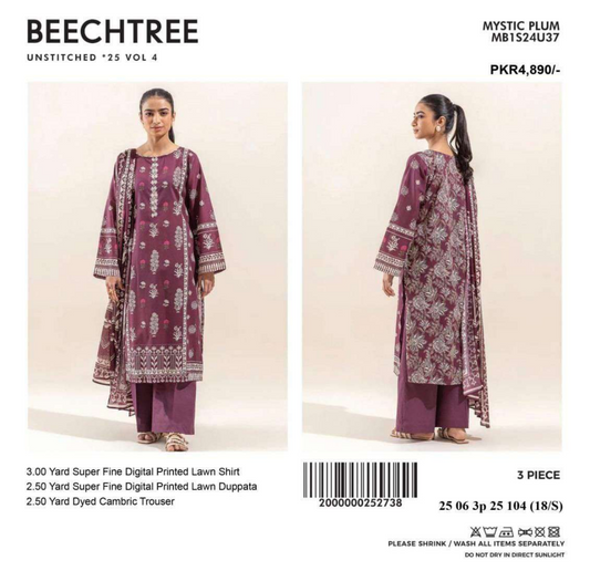 BEECHTREE Lawn Unstitched 3 Pieces 👌🔥✨