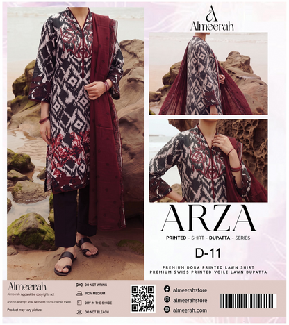 Almeerah ARZA – PRINTED D-11 2PC Premium Lawn Collection