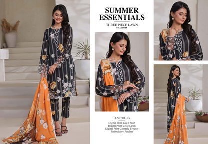 MOOSAJEE EMBROIDERY PATCH ORIGINAL CUTWORK LAWN 3PIECE 👌🔥
