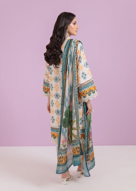 Bonanza Satrangi Unstitched Tropical Whisper - 3 Pc (WU3PPBS25LIUN03)