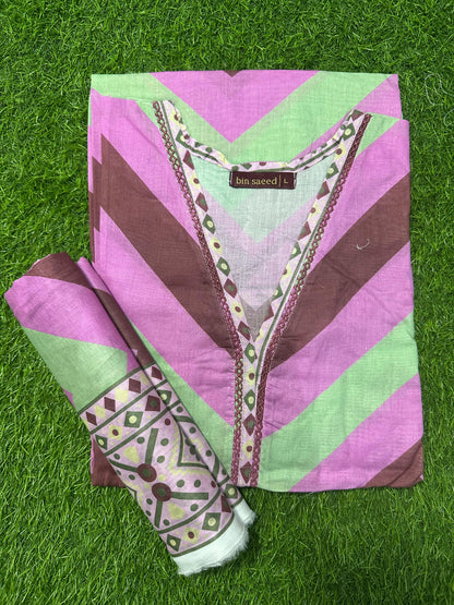 Sana Safinaz Green/Pink Stitched CordSet Collection