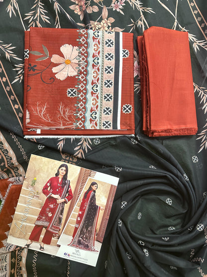 🌿✨ REGALIA TEXTILE – LAWN KARANDI DIGITAL PRINTED COLLECTION 2026 ✨🌿 Design #9