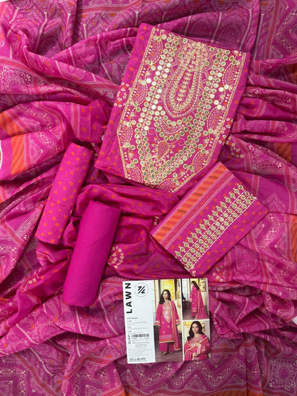 Zellbury D.C:- WUS26E30502 Embroidery Printed Lawn 3Pcs Collection