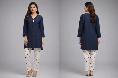 SANASAFINAZ Stitched CORDSET 2PCs Cotton – Ready to Wear