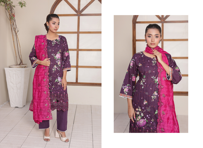 🌸 🌹 MTF – ROSE & VOGUE ✨ Digital Printed Doria Embroidered Laserkari Cotton 2025
Collection ✨
