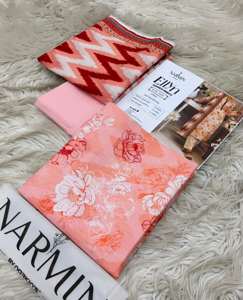 NARMIN Ellyn 100% Original Unstitched Lawn ❤️  by NARKINS