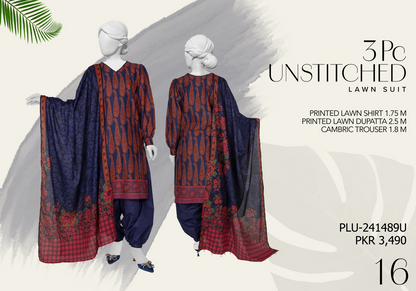 J• 100% Original Unstitched Lawn Norah Panjnad by Junaid Jamshed 3 Piece 🔥