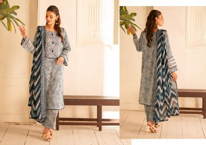 ✨🌿 SALINA SEPARATES – DIGITAL PRINTED LAWN COLLECTION 🌿✨ Design #09
Vol 2 – 2026 | By Regalia Textile