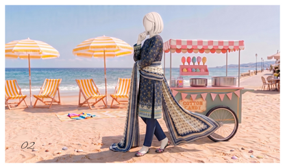 SAWERA-E-SAHIL Printed Lawn Collection D-02