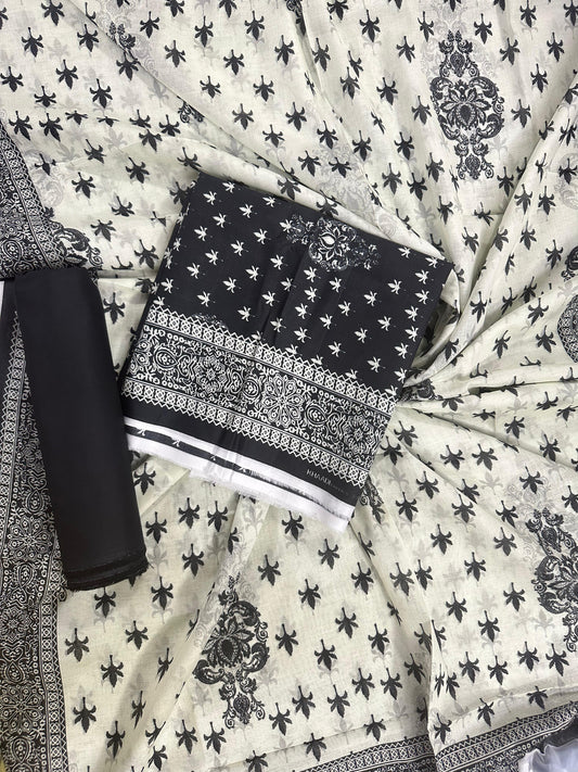 Khaadi Black Star Printed 3Pcs