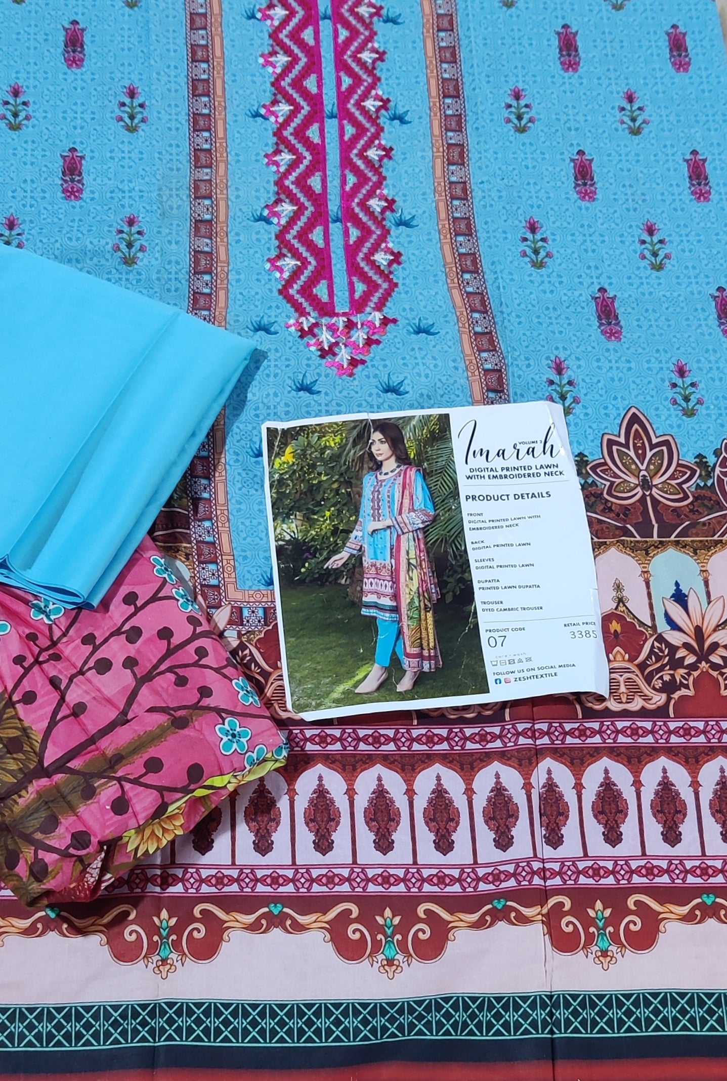 IMARAH Premium Digital Printed Lawn Unstitched Collection