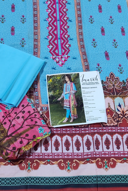 IMARAH Premium Digital Printed Lawn Unstitched Collection