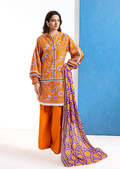 Bonanza Satrangi Unstitched Pumpkin - 3 Pc (WSS25P3072)