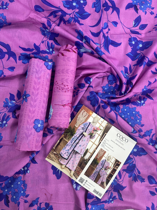 COCO CORDS BY DASTAN Unstitched Original Lawn 3 Piece Collection Designs #2