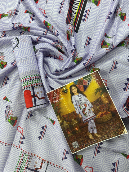 Almeerah Ting Tone Unstitched Kids 2Pcs Collection