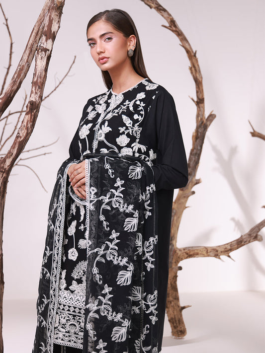 SALITEX MONOCHROME EMBROIDERED LAWN SUIT 🖤