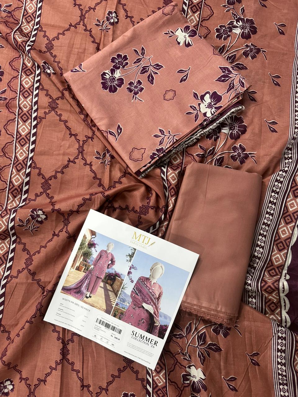 MTJ Original Printed Lawn – Summer 2026 Design# WSDTS-PR-5372