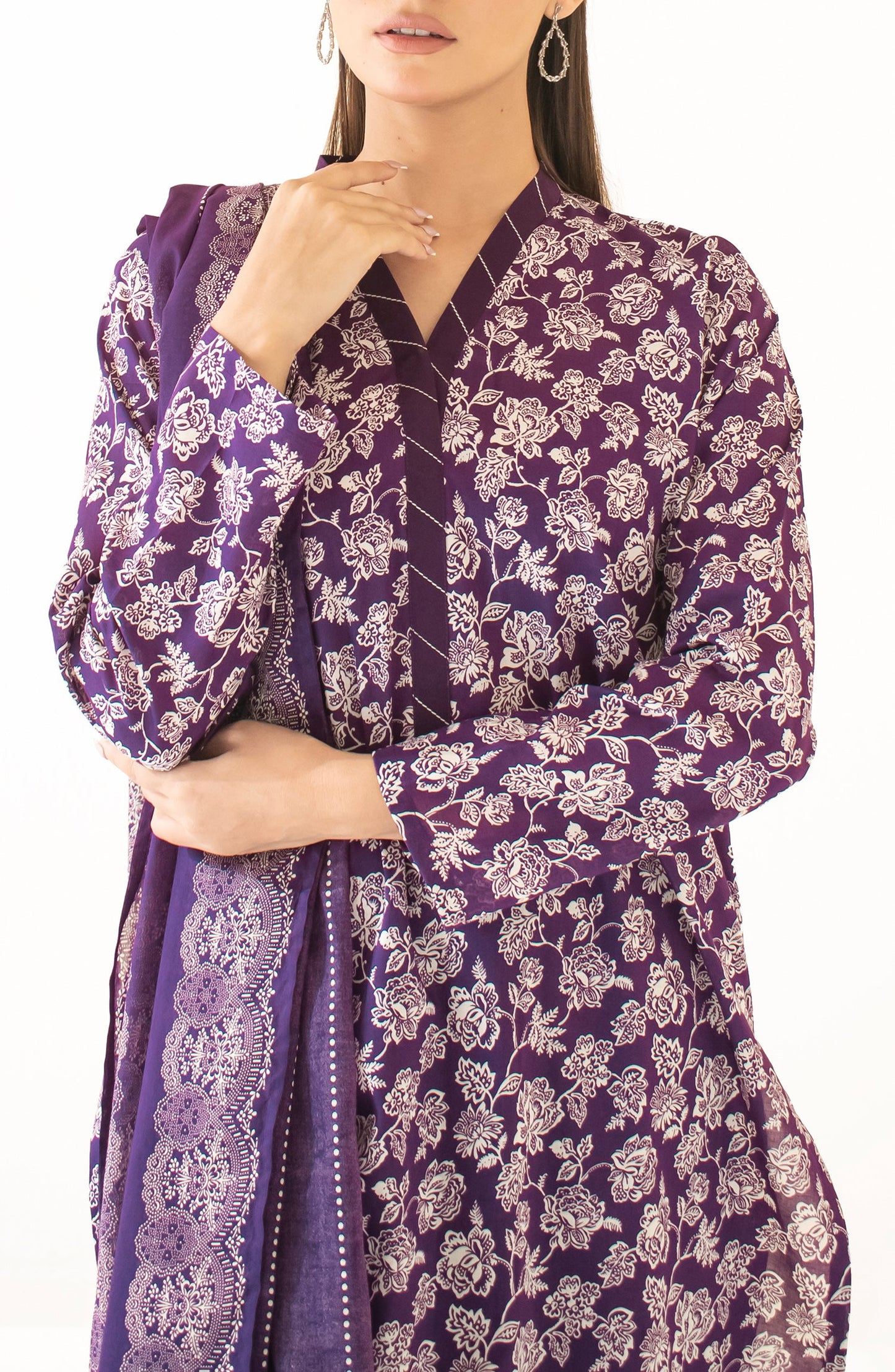 Orient Unstitched Lawn 3 Piece Collection D.C:- OTL-24-420