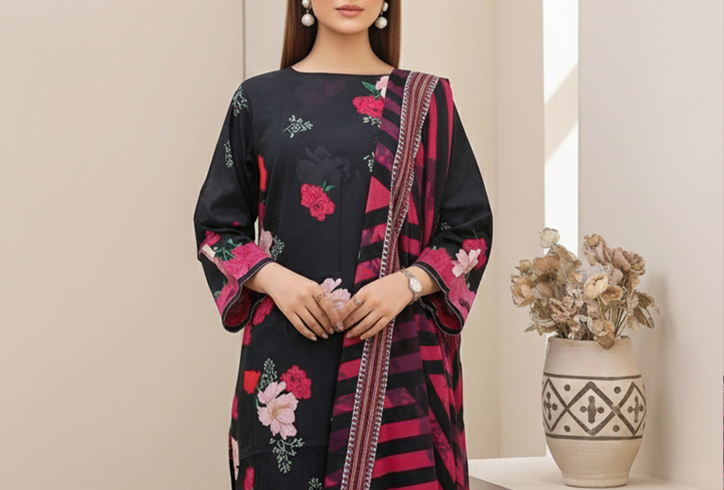 Salitex FLora Airjet Lawn 3PC Collection 2026 
by Sana & Sara Design #SSW6U3P369UT