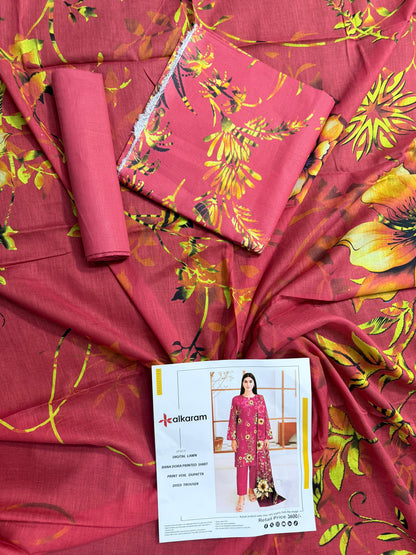 🔥 ALKARAM Tanadora – Premium Luxury Collection 🔥 Deep Magenta / Rose Pink