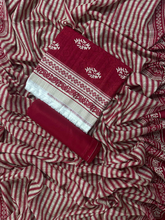 SAFINA RED PRINTED 3PCS