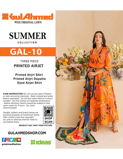 GulAhmed Unstitched LAWN  3PCS COLLECTION 2026 GAL-10