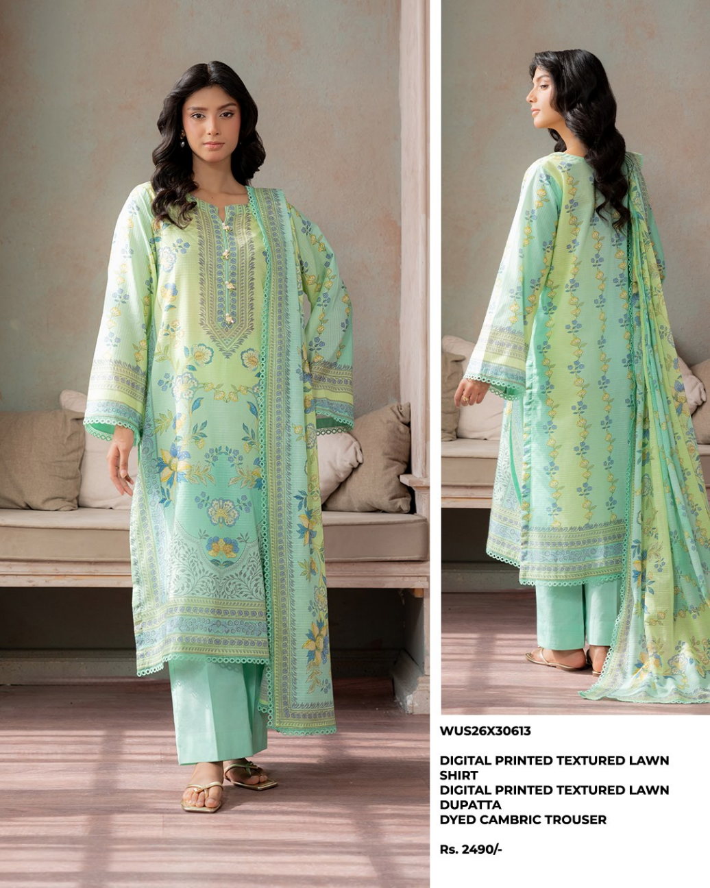 ZELLBURY Unstitched Lawn Collection 2026 Design #WUS26X30613