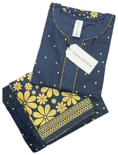 Sanasafinaz DEFECTED Cords Cotton Printed Stitched 2P