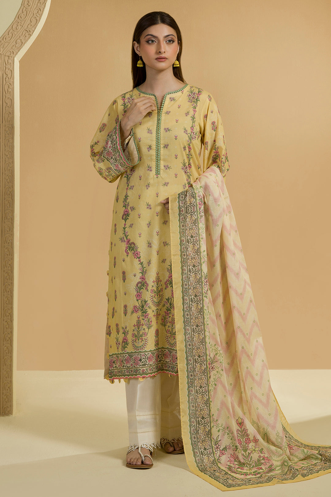 Zellbury Doriya Lawn 3 Pcs Unstitched Collection D.C:- WUS25X25709