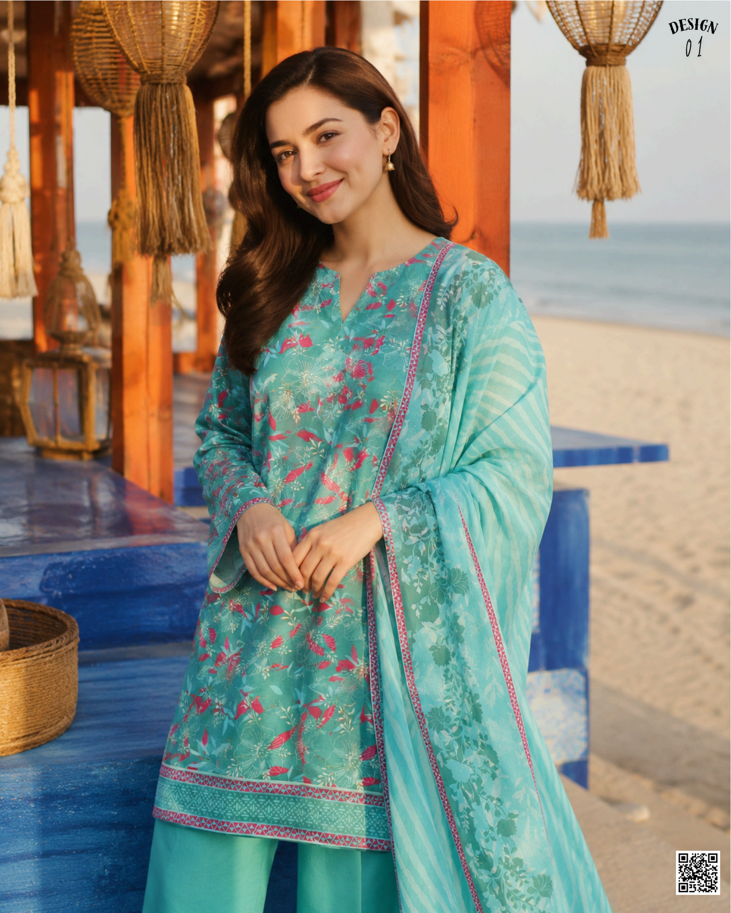 ZAMAN PRINTED UNSTITCHED 3PCS COLLECTION
