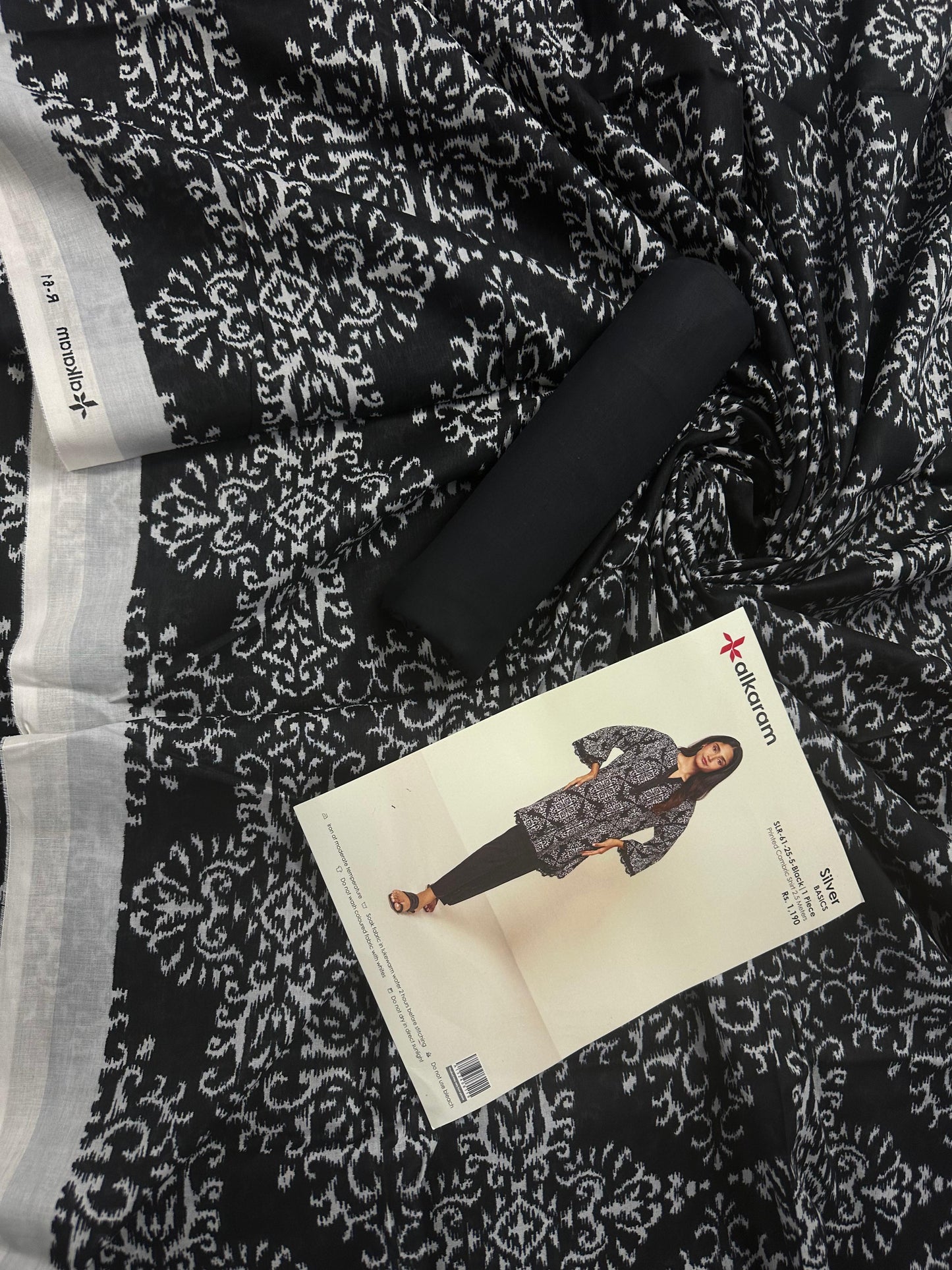 Alkaram Black 2Pcs S+T