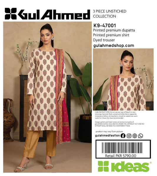 GulAhmed K9-47003 Printed 3Pcs