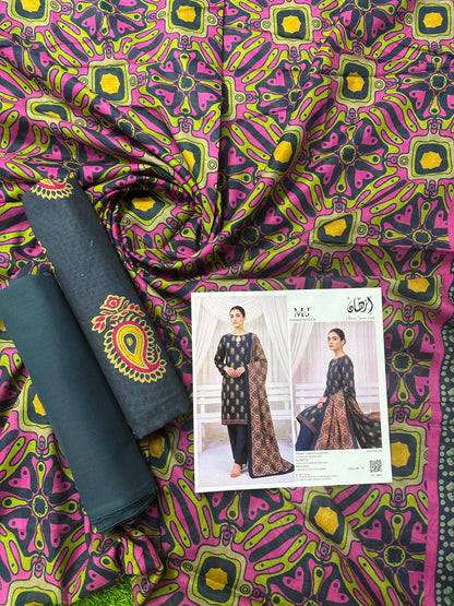 Izhaan MJ Pink D #04 - 3pcs  Printed Collection