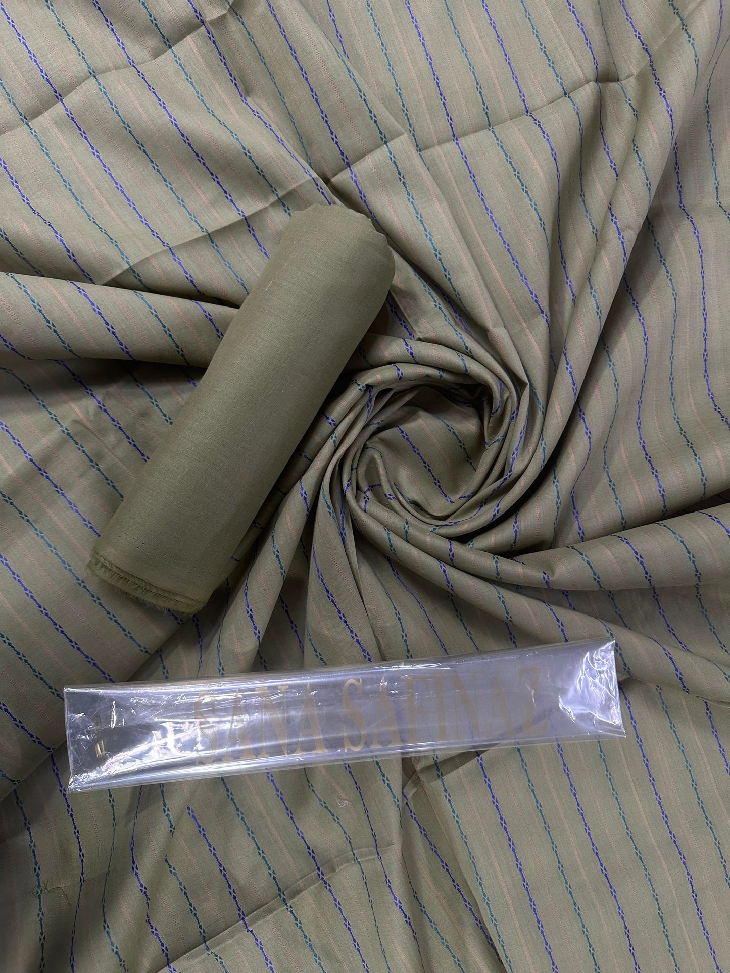 Sana Safinaz Olive Jacquard 2 Pcs