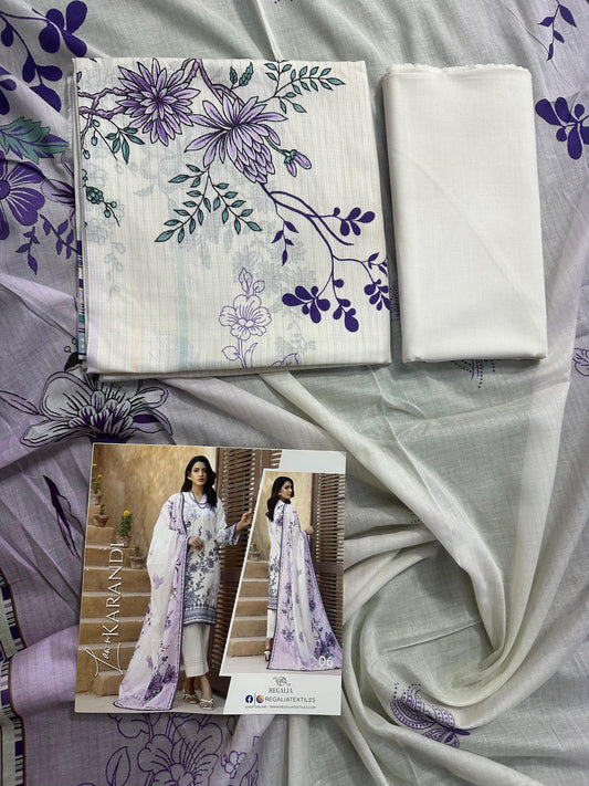 🌿✨ REGALIA TEXTILE – LAWN KARANDI DIGITAL PRINTED COLLECTION 2026 ✨🌿 Design #6