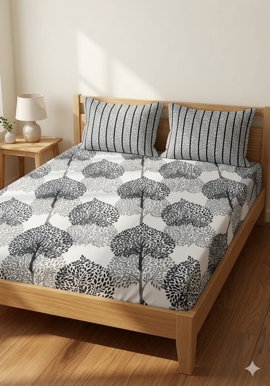SALONIKA PURE COTTON BEDSHEETS Most Demanding Collection Full Printed King Size Bedsheets