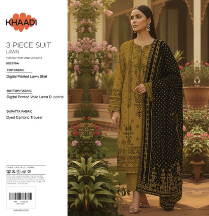Khaadi (D.C:-SS2379A) 3Pcs Digital Printed Lawn Collection