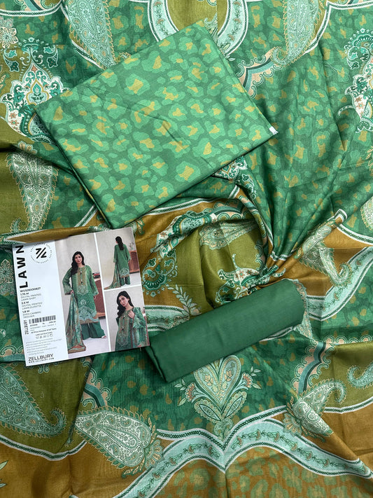 ZELLBURY Unstitched Lawn Collection 2026 Design # WUS26X30827