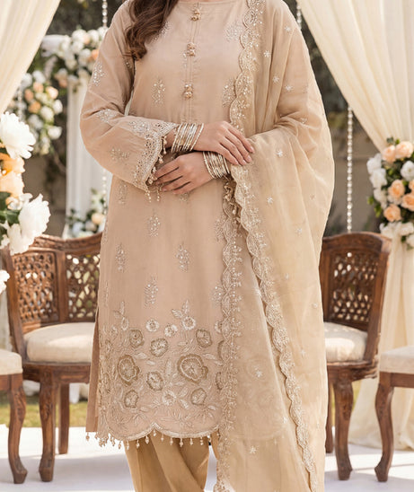 3PC Unstitched Lawn Embroidered Suit (D.C:-SSW6U3P882)