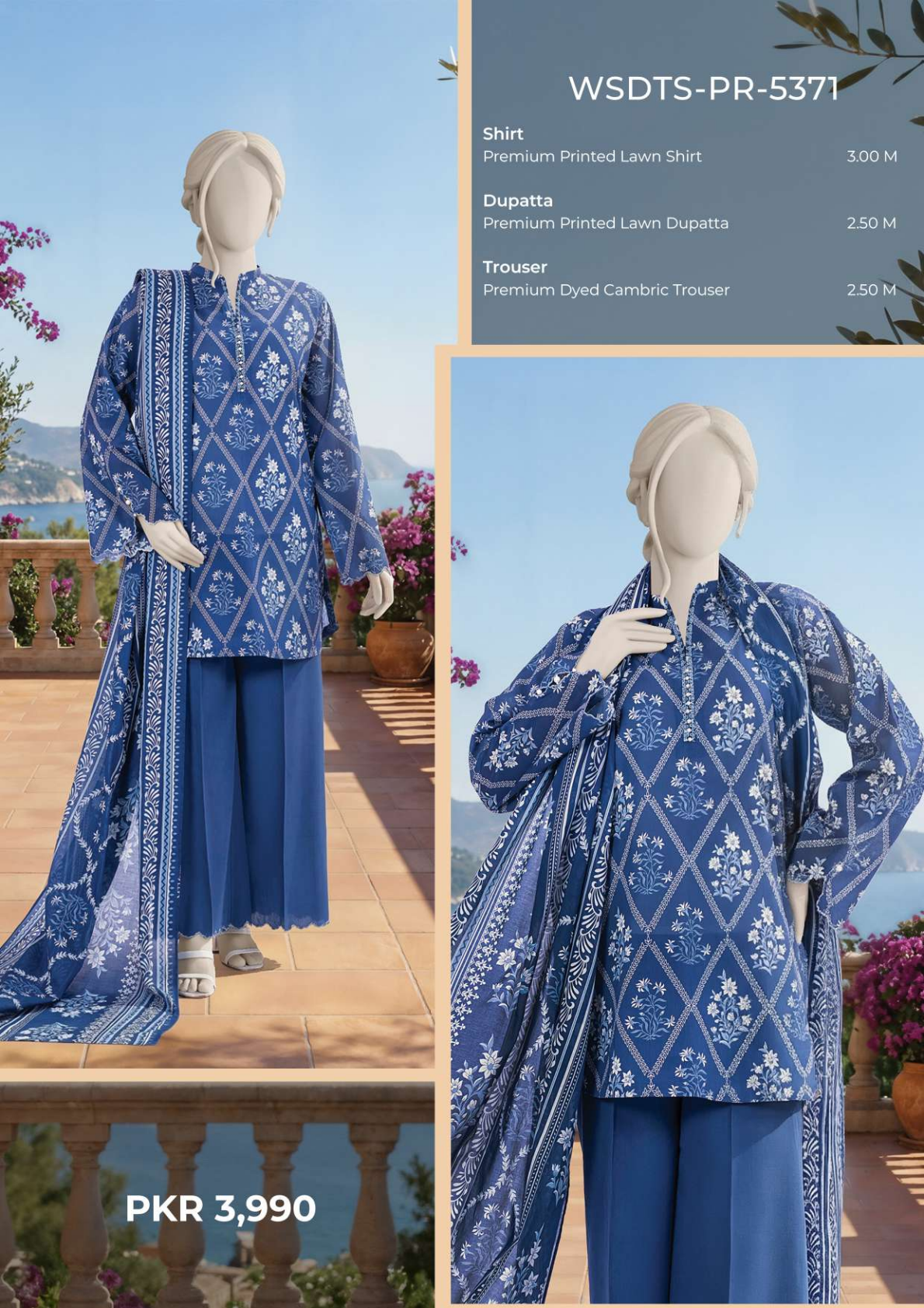 MTJ Original Printed Lawn – Summer 2026 Design# WSDTS-PR-5371
