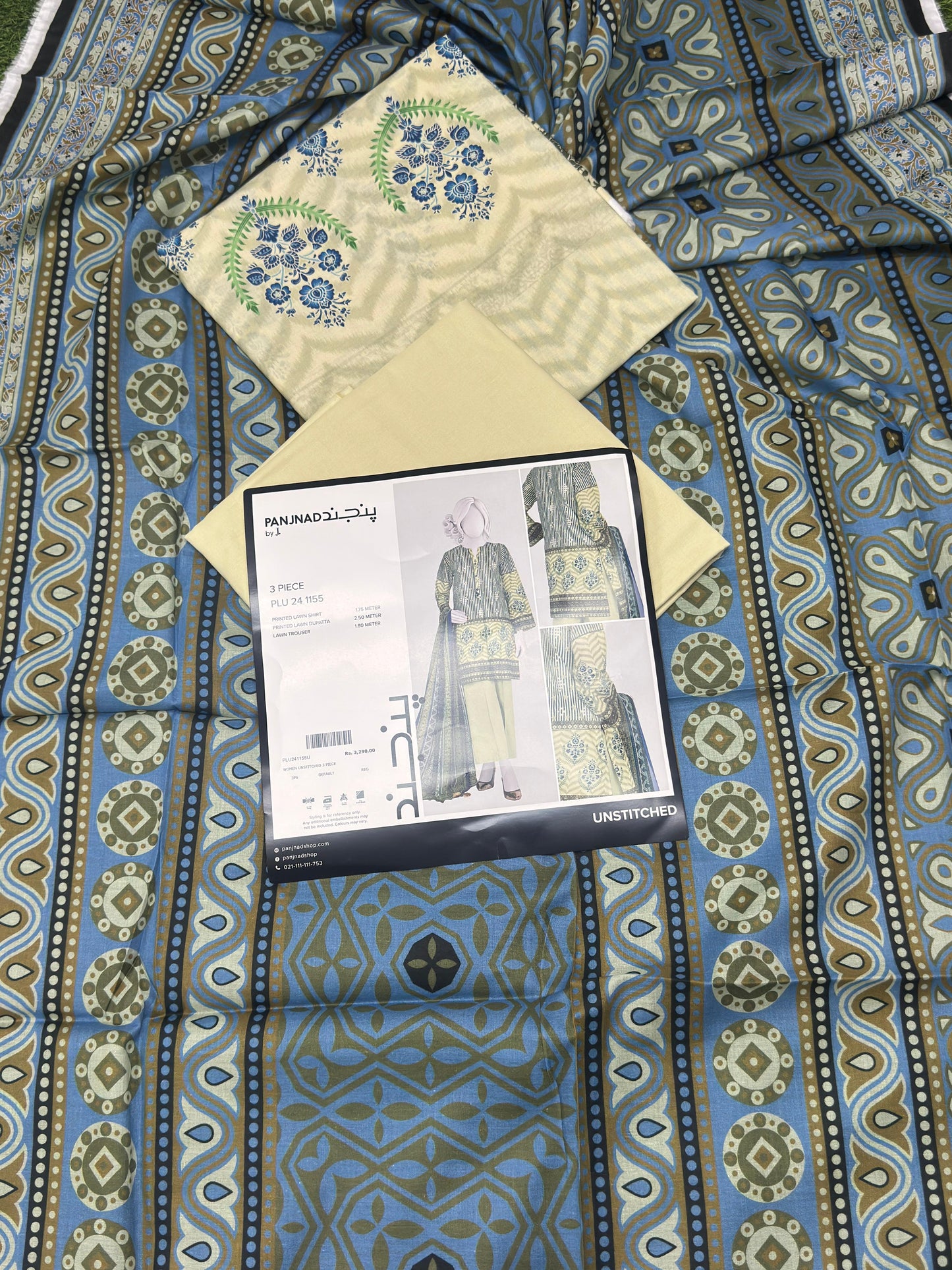 ✨J. PANJNAD 100% Original Unstitched 3 Piece✨ Part 2