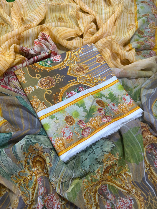 Wajdan 2Pcs Printed Lawn